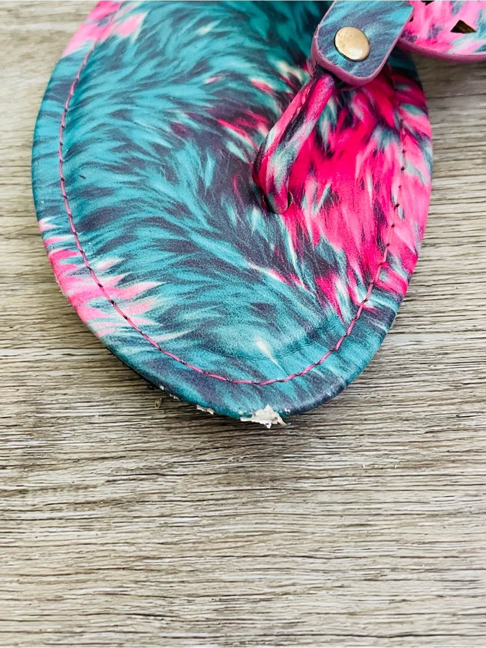 Pierre Dumas Colorful Turquoise & Hot Pink Embellished Sandals – Women’s Size 9 - Picture 3 of 8